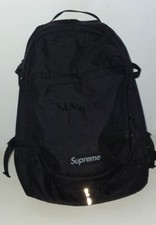 Zaino Supreme Nero In Tessuto Cordura Con Logo A Scatola SS19