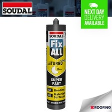 Soudal Fix All Turbo Silicone Super Fast Adhesive SMX Strong Bond - BLACK, 290ml