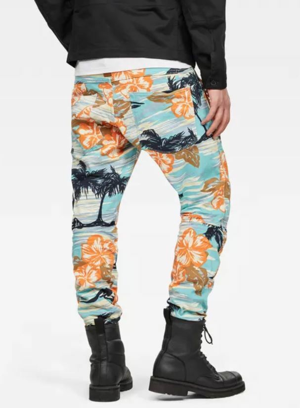 G Star Raw Elwood X52 5622 3D Tapered 32L Hawaii Aloha Print G Star Raw Elwood X52 5622 3D Tapered 32L Hawaii Aloha Print