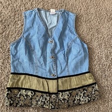Denim/Jean Button Up Vest Vintage 90s