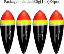 1.7oz Flotage 5" Slip Bobbers Oval Wood Floats Casting Float Weighted Wood