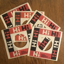 HI HI 45 RPM COMPANY SLEEVES, FIVE TOTAL , USED 7 " ORIGINAL, VERY NICE
