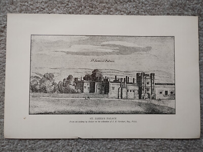 St James's Palace, London - antiker Druck - 1894