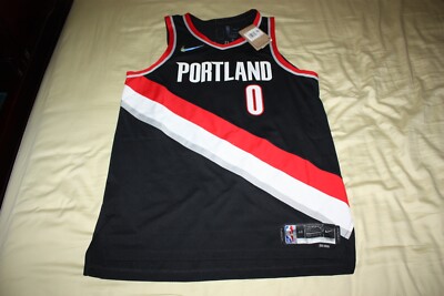 Authentic Nike Blazers Lillard 75th Anniversary Pro Cut Jersey SZ 48 DB3328-010 