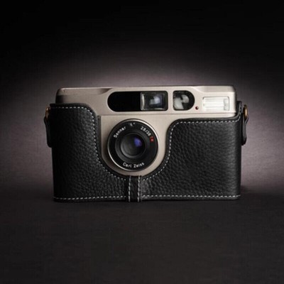 Retro Genuine Real Leather Half Camera Case Bag Cover for Contax T2 Film Camera