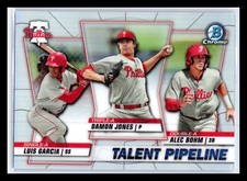 2020 Bowman #TP-PHI Damon Jones / Alec Bohm / Luis Garcia Chrome Talent Pipeline