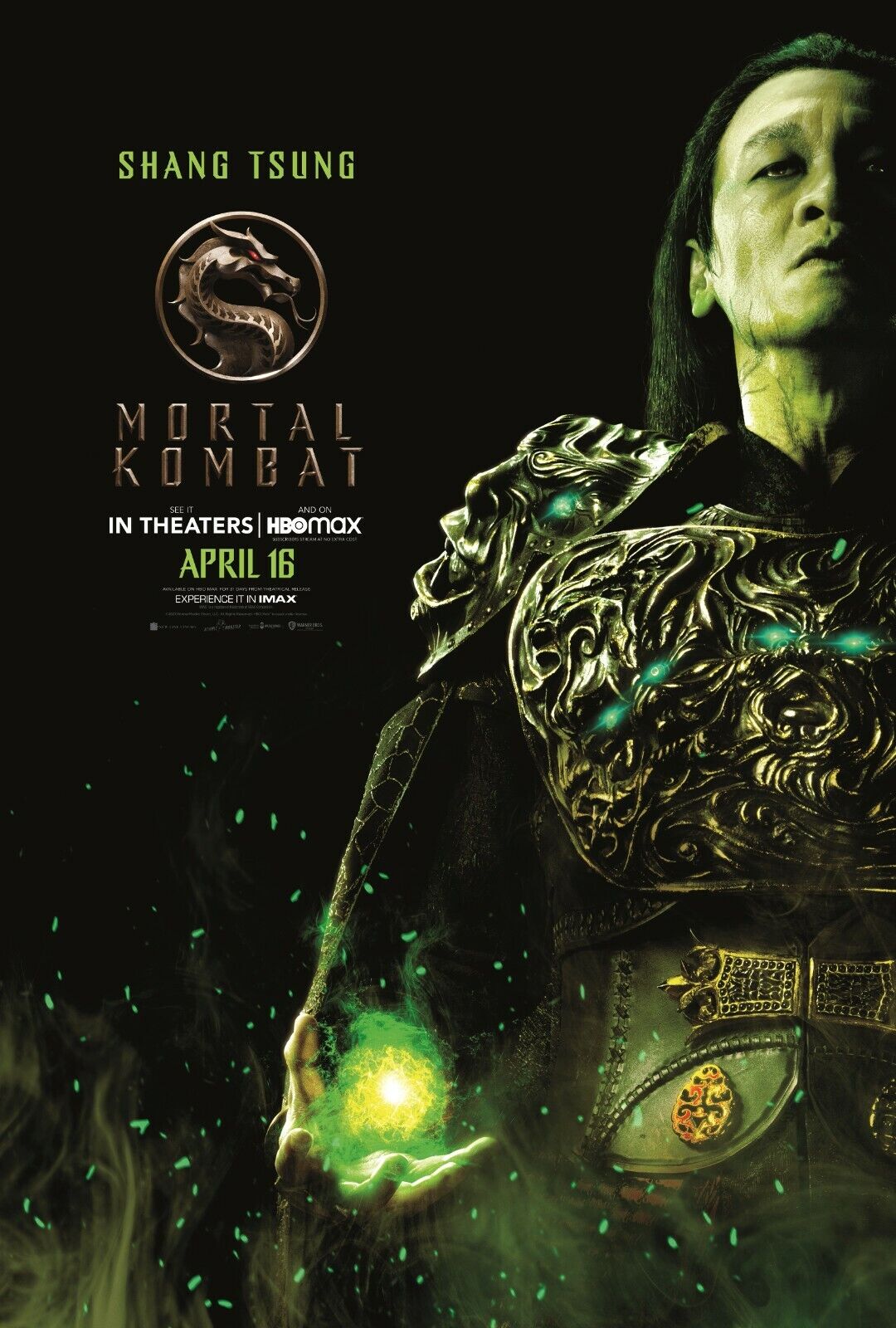 Mortal Kombat Shang Tsung Metal Poster 7x11 12x18 Sub Zero Scorpion Movie  2021