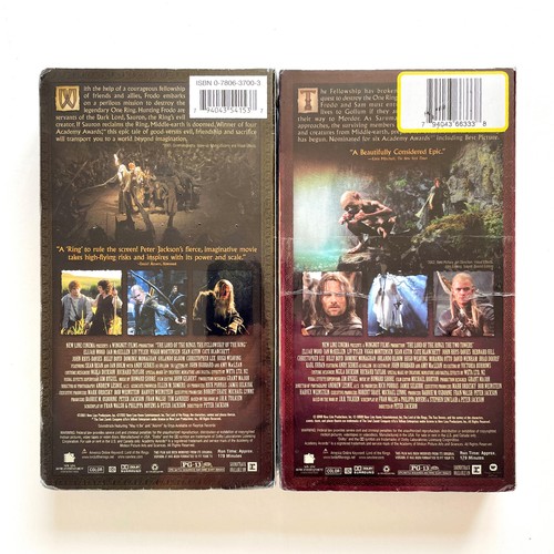 Two New Sealed THE LORD OF THE RINGS VHS Tapes Fellowship/Two Towers - Picture 3 of 3