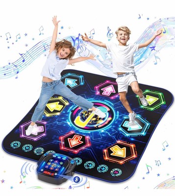 Tanzmatte Mädchen Spielzeug Spiele Elektronische Tanzunterlage Musik Spielzeug mit 8 LED Licht 2025