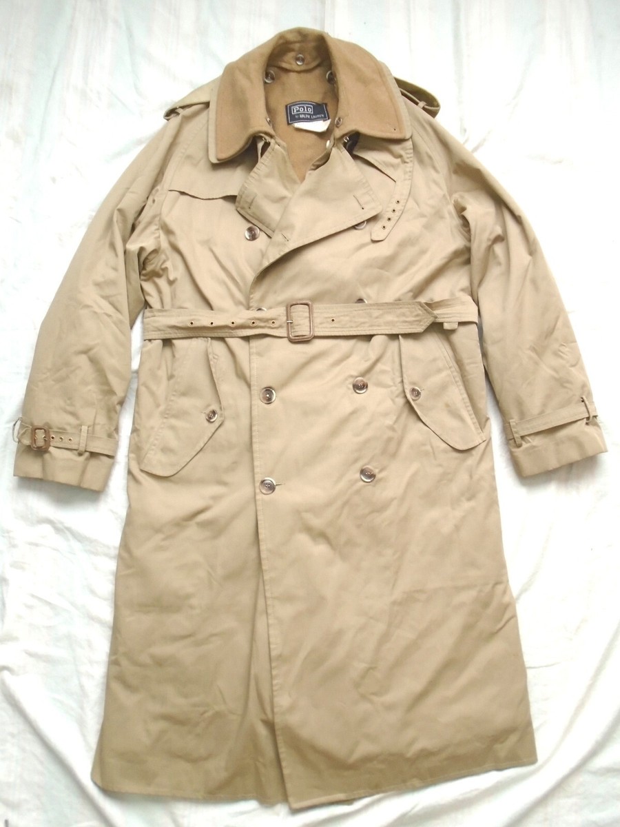 D⚠️ 希少 70s 42 タロンRalph Lauren RARE Vintage 70s 80s Polo Ralph Lauren 42R* Liner Trench Coat Made