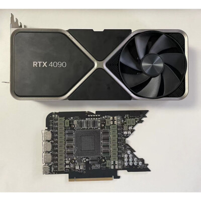 For Nvidia RTX4090 FE Series Heat Sink Cooling Fan (with Bad PCB
