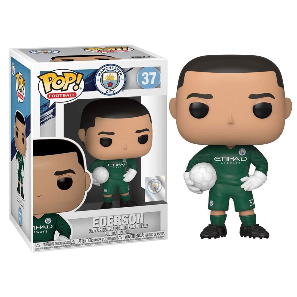 ¡Pop Del Manchester City! Figura De Vinilo De Fútbol Americano - Ederson *Totalmente Nueva*