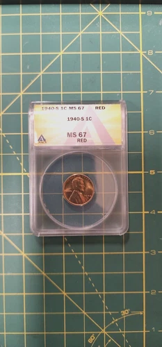 1940-S Lincoln Cent Wheat Penny, RED, Superb Gem BU++ RD MS67 ANACS