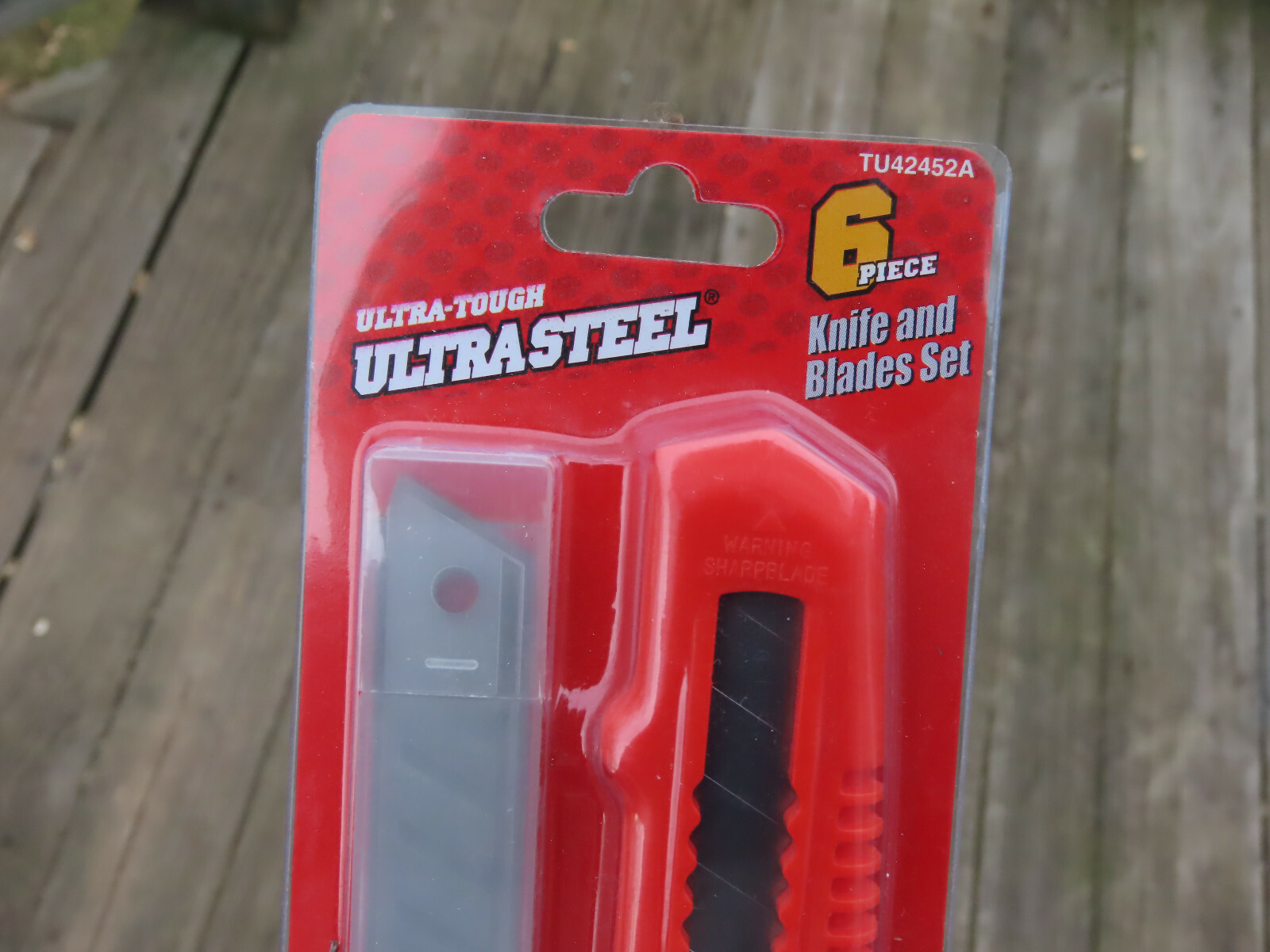 6 piece knife + blades set ultra tough ultrasteel utility box shop household