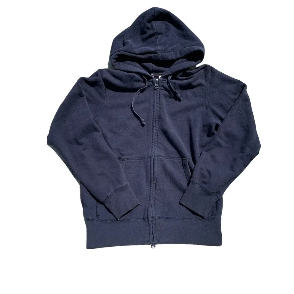 Uniqlo Full Zip Hoodie Navy Blue Men s Size Small Good Condition