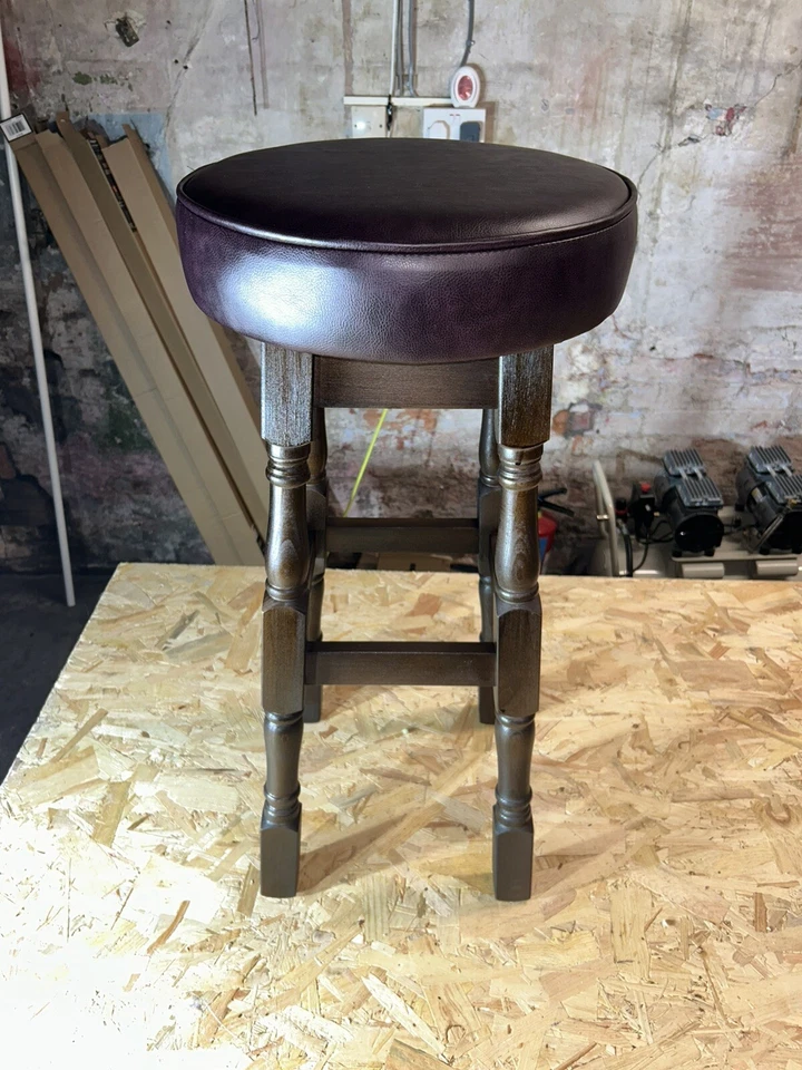 Real Leather Too pub/bar high bar stools (all Colours Available) - Image 4 of 4