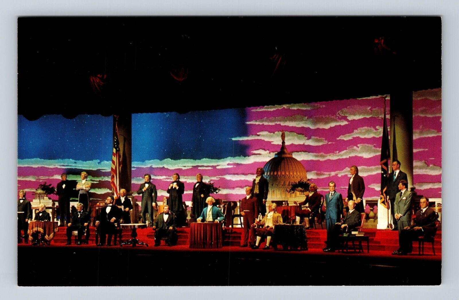 Vintage Walt Disney World Hall of Presidents Orlando Florida Postcard