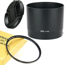 JJC Bayonet Lens Hood 82mm MRC Nano UV Filter + Cap Canon RF 600mm f11 IS STM 
