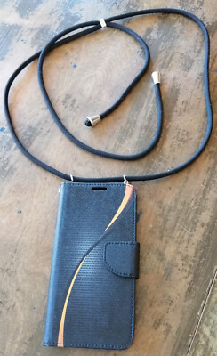 Handy Tasche Hülle HUAWEI MATE 20 LITE schwarz orange umhängen Magnetverschluß