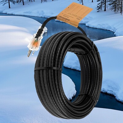 50ft Self-Regulating 120V 8w/ft Gutter Heater with 6ft Lighted Plug