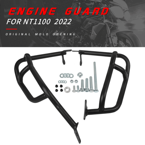 Lower Engine Guard Highway Crash Bar Protector For Honda NT1100 2022-2025 Black - Imagen 2 de 8