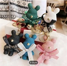 2 Cute Bunny Keychain For Keys Or Car Ornaments