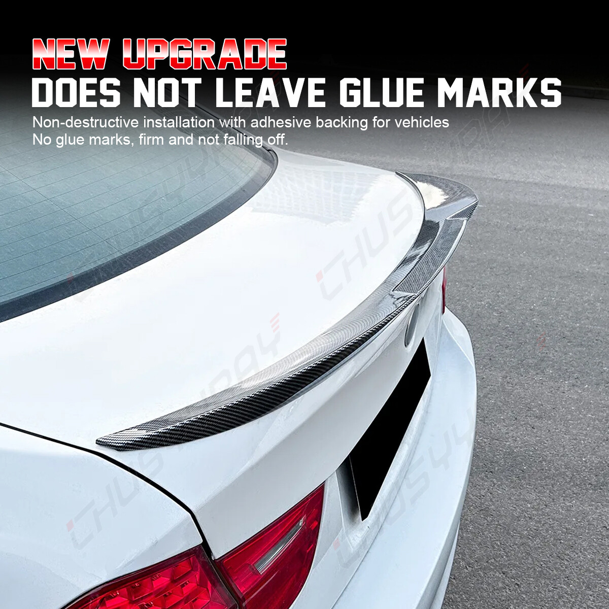 Fits 12-20 BMW 3-Series F30 F80 Real Carbon Fiber Rear Trunk Spoiler Wing Lip