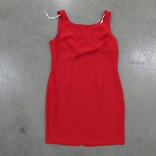 Vintage Clues Dress Women Size 14P Red Sleeveless Made in USA