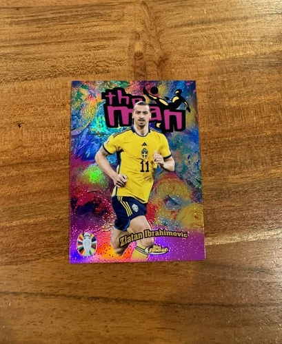Zlatan Ibrahimovic 2023 Topps Finest UEFA 2024 Euro Man Refractor Case Hit NRMT+