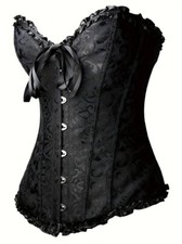Corset à lacets en Jacquard vintage, bustier,gaine de corps ,lingerie sexy femme