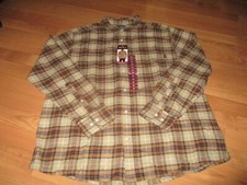 NEW NWT MENS EDDIE BAUER PLAID BUTTON DOWN BRISTOL FLANNEL SHIRT SIZE XL