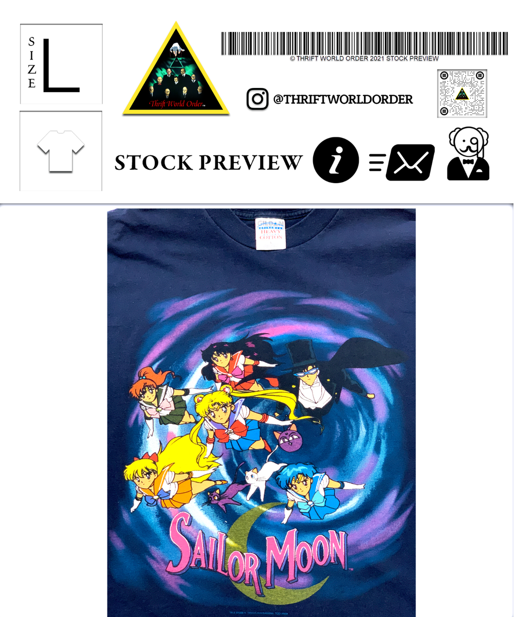 👸🏼 🌙 Vintage 1998 Sailor Moon Anime T Shirt - Promo - Size L