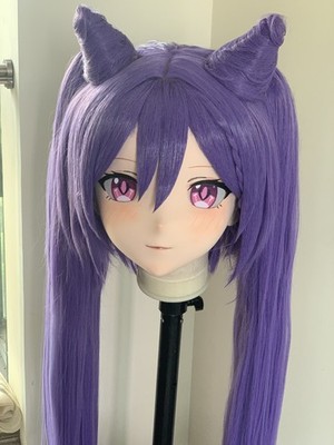 Keqing Full Head Lockable Kigurumi Anime Mask Cosplay Halloween 