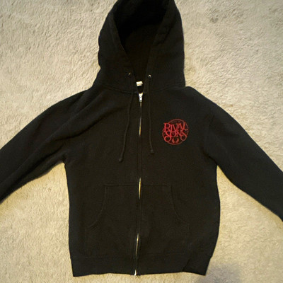 Rival Sons Imperial Joy Black/Red Full Zip Hooded Hoodie Pockets XS 2019 Tour