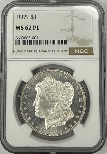 1885 P Morgan Dollar $1 NGC MS62PL‼️PROOF LIKE & DEEP MIRRORS - WOW‼️