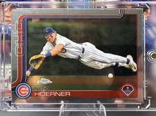 NICO HOERNER 2025 TOPPS CHROME CHICAGO CUBS #107 MINT BASEBALL CARD HOT!!!