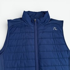 Rhoback Fulton Performance Vest Mens Xxl Navy Blue Quilted Puffer Us Flag Golf