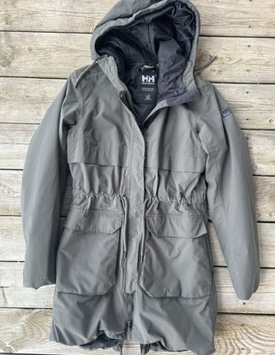 Helly Hansen Boyne Parka Coat Jacket Hooded Helly Tech Primaloft Green Womens L