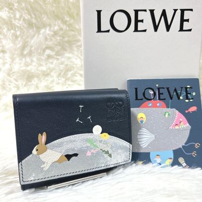 LOEWE Suna Fujitaコラボ　三つ折り財布 LOEWE x Suna Fujita Collaboration Rabbit Tri-Fold Wallet Limited