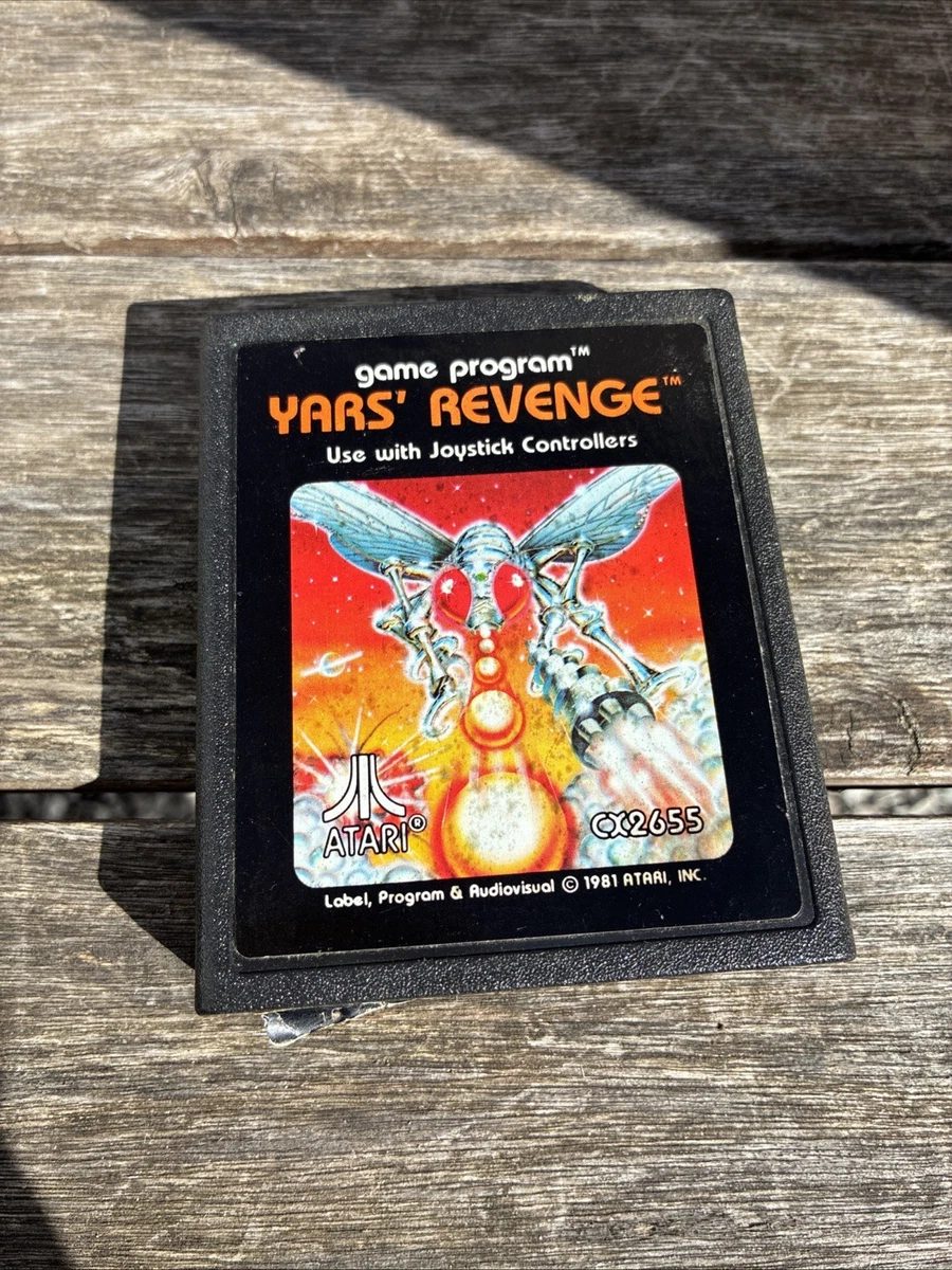 Jeu Atari 2600 - Yars' Revenge - Version PAL, 1983, Sans Boîte, état Très Bon