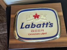 LABATTS BEER sign Canadien Light Plastic & Wo...