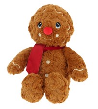 GINGERBREAD MAN CHRISTMAS WITH SCARF PLUSH RECYCLED CUDDLY TOY CHILD KEEL TOYS