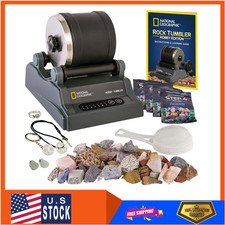 National Geographic Rock Tumbler Kit Hobby Edition with Gemstones Polishing Grit