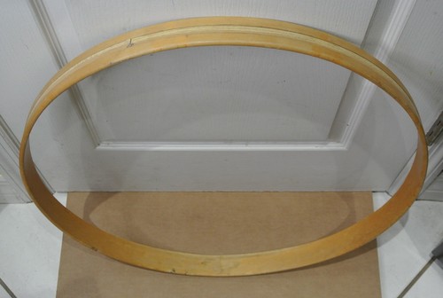 1970s LUDWIG USA 24" NATURAL BASS DRUM HOOP BUTCHER BLOCK INLAY fr YOUR SET L819