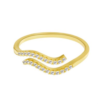 Gold Zodiac Sign Ring Electroplated Alloy Constellation Jewelry For Women And