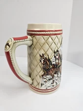 1985 Budweiser Holiday Stein “Clydesdales at the Mountains” A Series Ceramarte