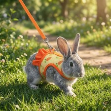 Rabbit Harness Leash Buckle Mesh Vest Bunny Guinea Pig Pet Traction Harness