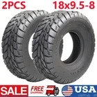 2PCS 18x9.5-8 18x9.5x8 ATV UTV All Terrain Tires 4 Ply Go Kart Street Bike Tire