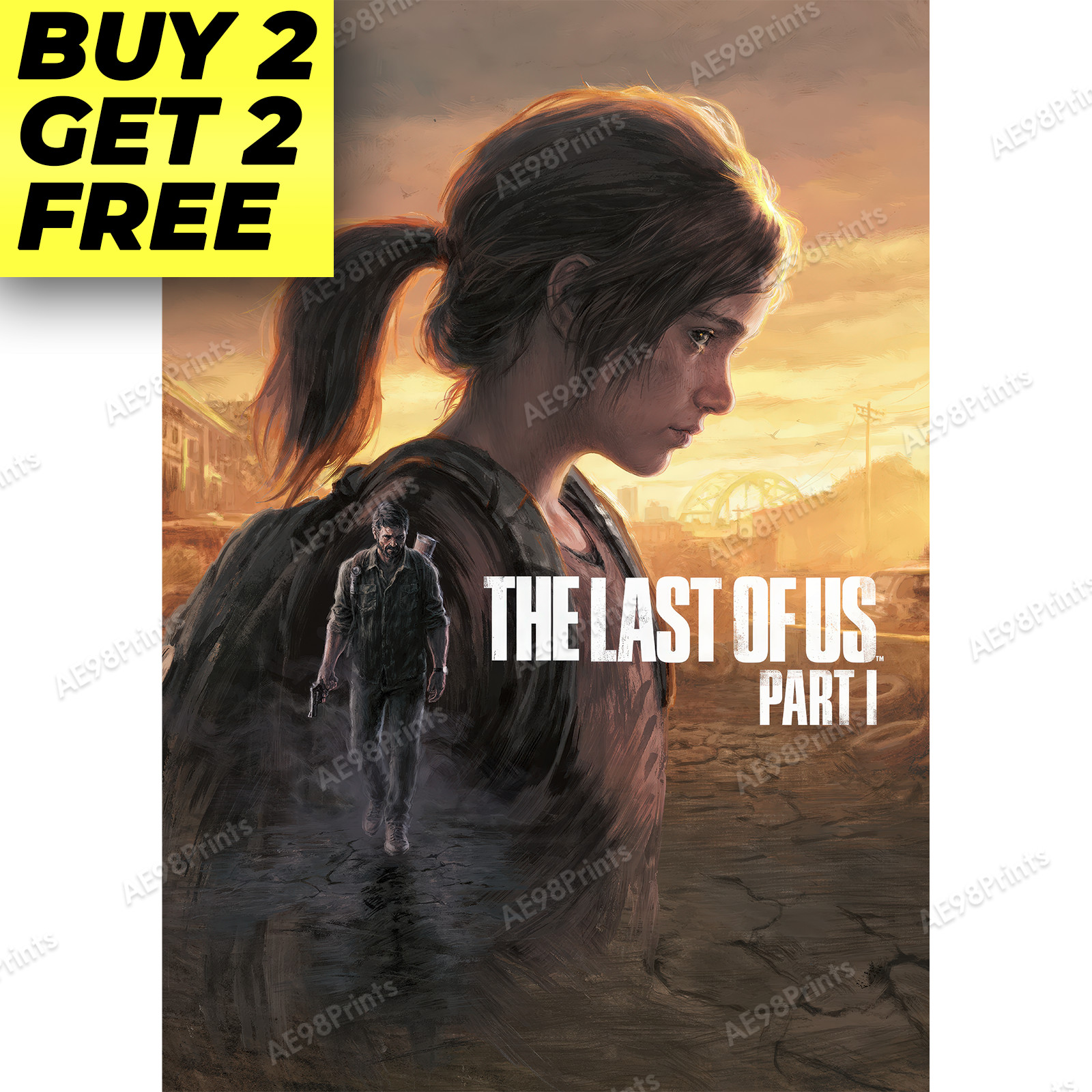 The Last of Us Parte 1 Póster Juego Arte Impresión Decoración Pared Imagen Regalo Juegos A3 A4