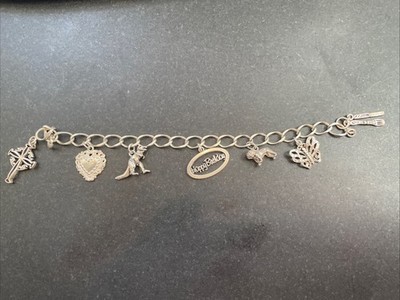 Sterling Silver Charm Bracelet 22 Grams
